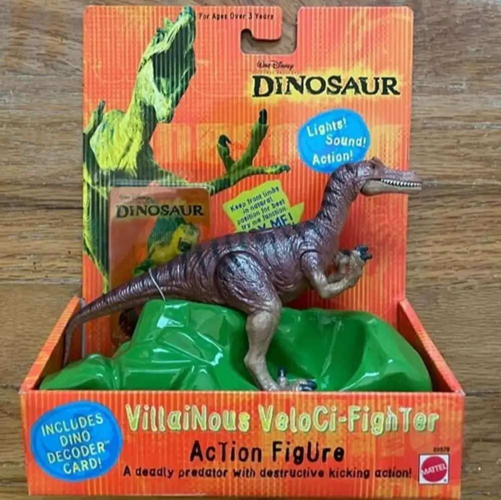 Vintage 2000 Mattel Disney Dinosaur Villainous Veloci-Fighter Figure NEW SEALED